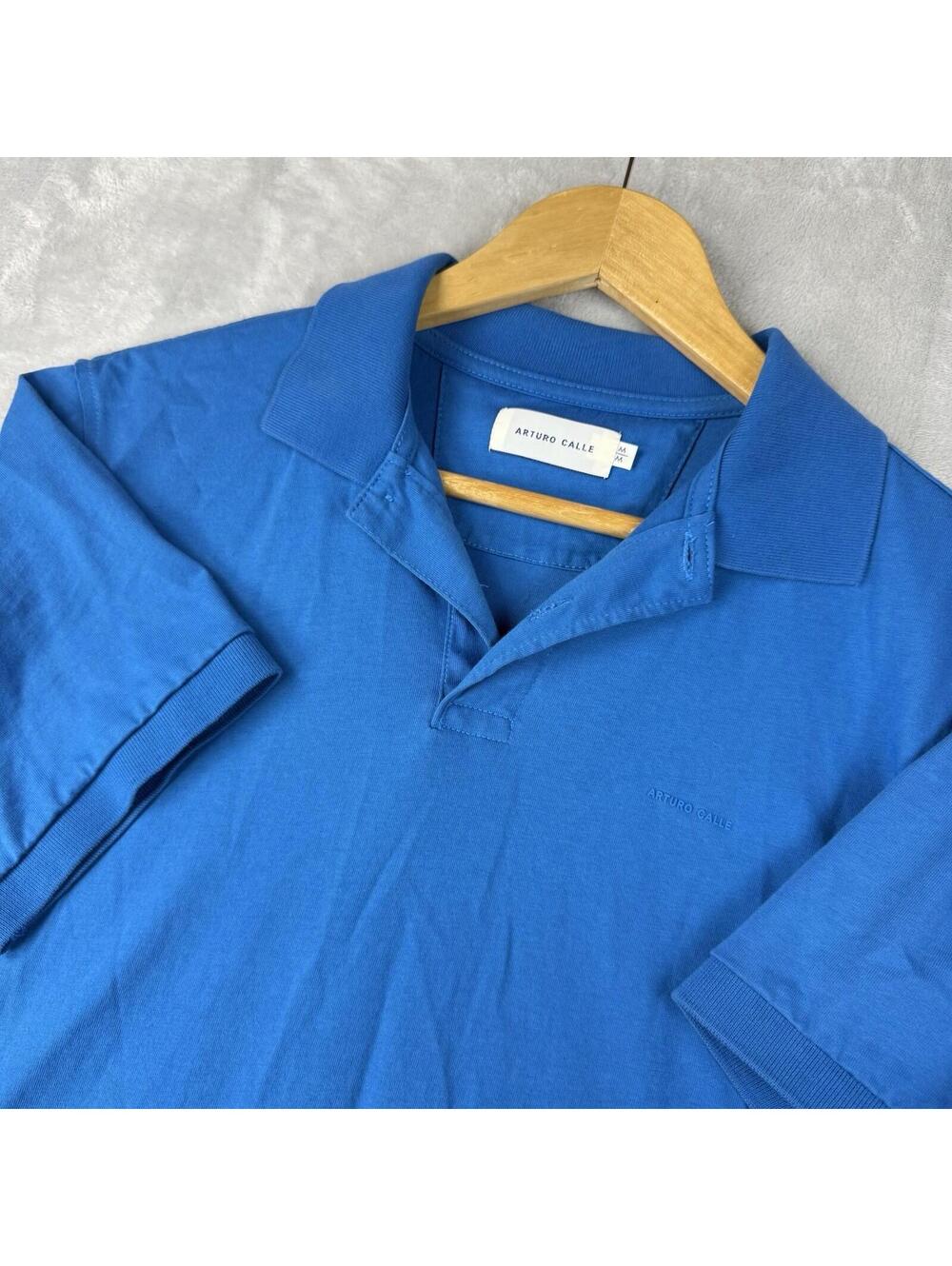 Arturo Calle Polo Shirt Mens M Blue Short Sleeve Classic Casual Golf Top Prepppy
